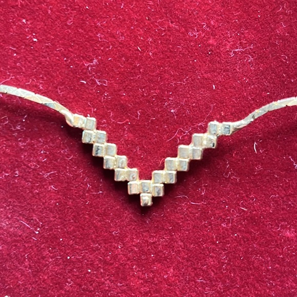 Art Deco Empire Style Gold tone Necklace + Bonus Vintage Rhinestone Geometric - Picture 6 of 7